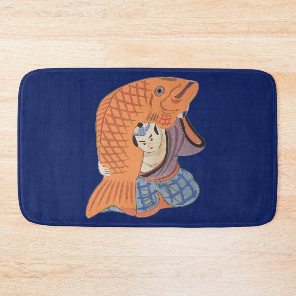 Item preview, Cute Japanese Samurai Wrestler with Giant Fish Kawaii designed and sold by StudioTVDinners.