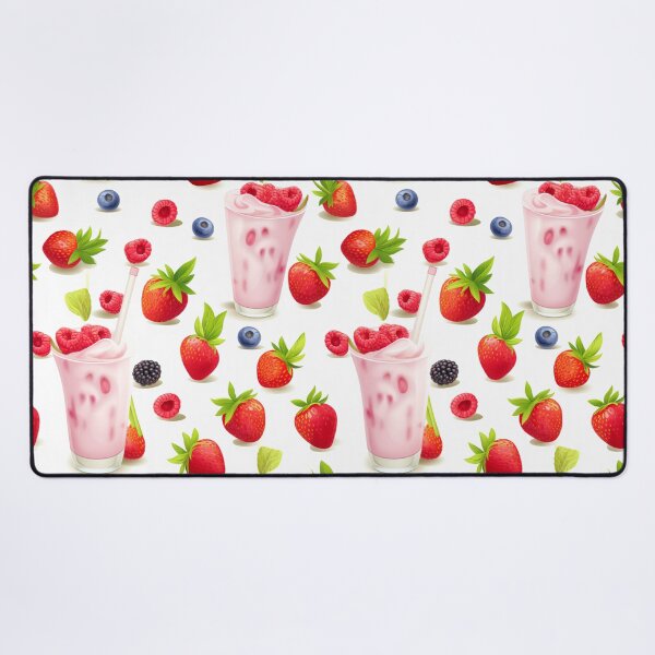 Item preview, Cute smoothie in seamless pattern with berry. designed and sold by Whiteblueshop.