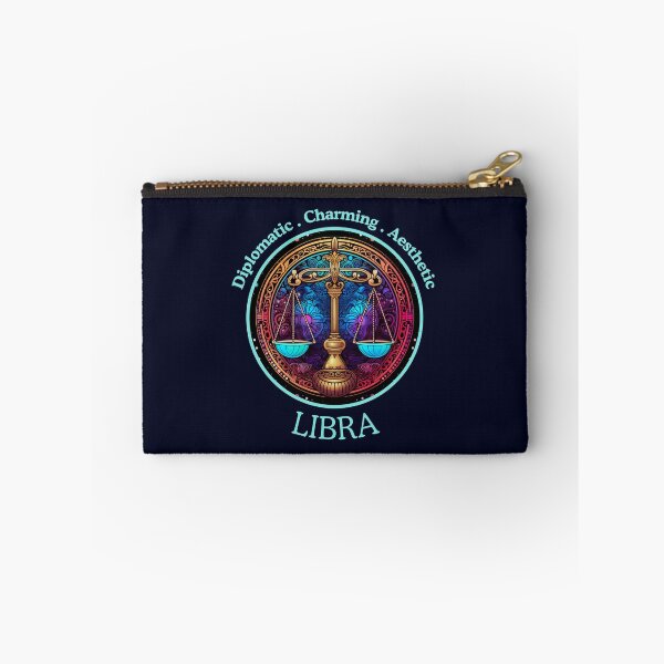 Item preview, Vibrant Daily Horoscopes  Libra Zodiac - Horescope/SunSign Theme  on  navy  blue background designed and sold by CosmicNook1.
