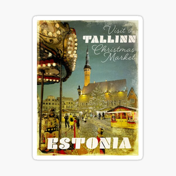 Artikel-Vorschau von Weihnachtsmarkt in Tallinn, Estland, designt und verkauft von WiseLikeStudios.