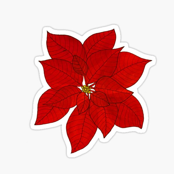 Poinsettia  Sticker