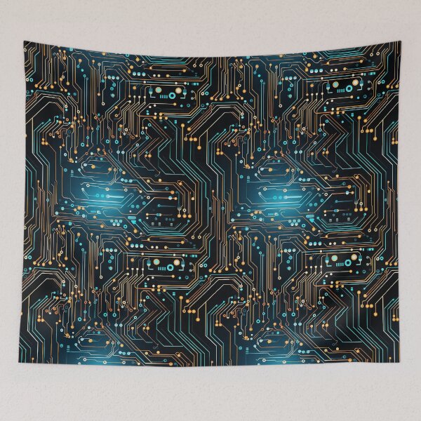 Item preview, Wired Elegance: Circuit Board Pattern designed and sold by NikkofTime.
