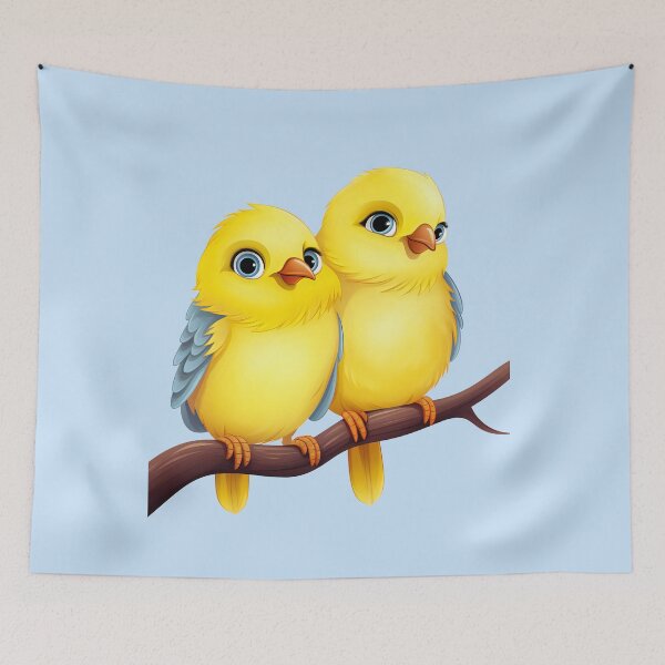 Item preview, Canary bird couple | Canaries designed and sold by DerSenat.