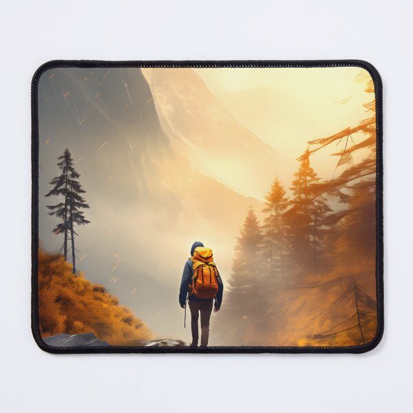 Item preview, Autumn Hiking Adventure: Solitude in the Misty Forest designed and sold by Shirtastically.