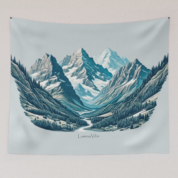 Item preview, Snowy Summit: Splendor of the Mountains designed and sold by LuminaVibe.