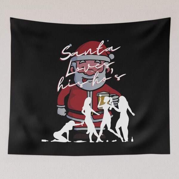 Item preview, Santa Loves his Ho's Funny Christmas Design designed and sold by mkzmerch.