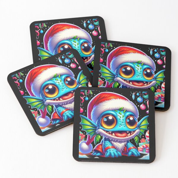 Item preview, Joyful Baby Murloc in Santa Hat: Christmas Adventure designed and sold by ArtFeverShop.