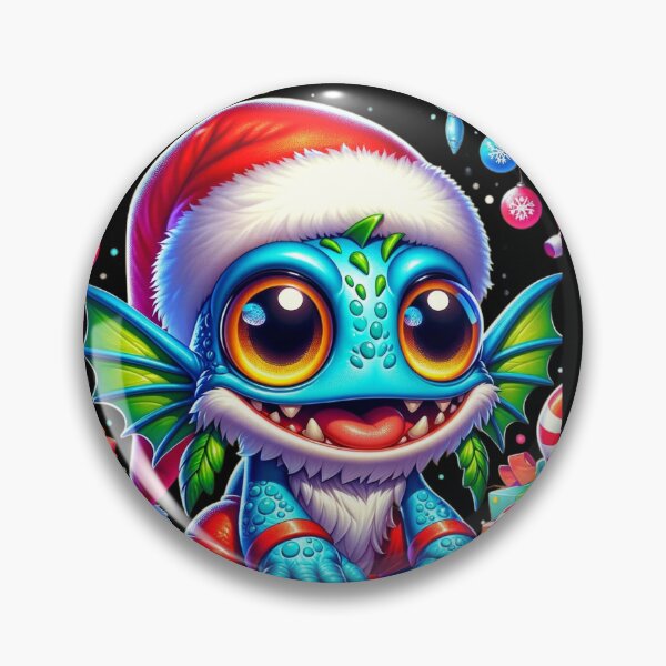 Item preview, Joyful Baby Murloc in Santa Hat: Christmas Adventure designed and sold by ArtFeverShop.
