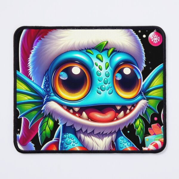 Item preview, Joyful Baby Murloc in Santa Hat: Christmas Adventure designed and sold by ArtFeverShop.