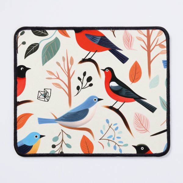 Item preview, Winged Wonders Avian Elegance Collection birds pattern design designed and sold by PetPalsEmporium.