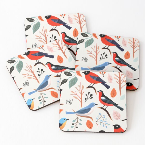 Item preview, Winged Wonders Avian Elegance Collection birds pattern design  designed and sold by PetPalsEmporium.