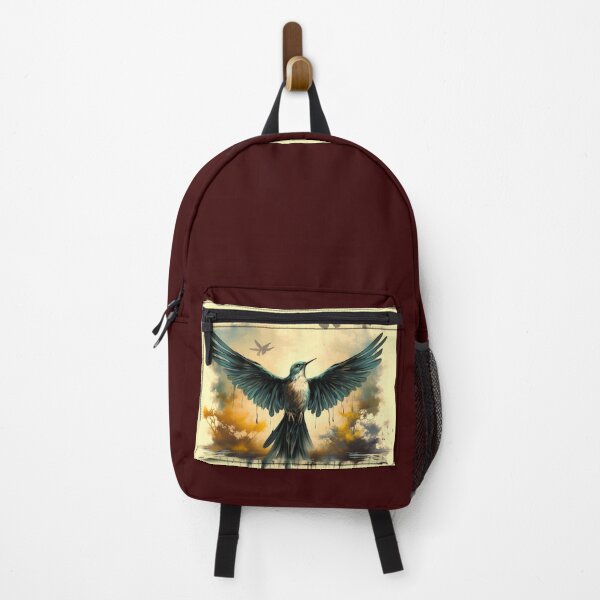 Item preview, Travel vintage-style with a bird the forest and butterflies, beautifully, in watercolor style,natural, designed and sold by DeepDrop Studio.