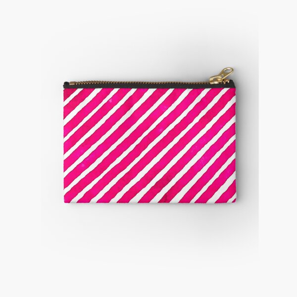 Item preview, Mottled Hot Pink and White Diagonal Stripes designed and sold by SoshanaC.