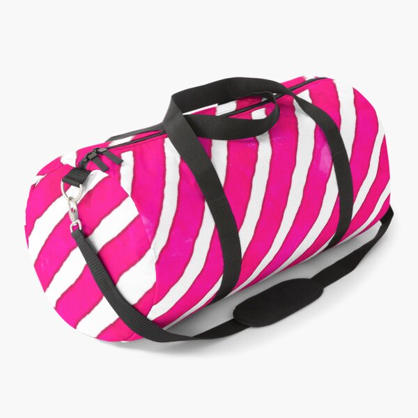 Item preview, Mottled Hot Pink and White Diagonal Stripes designed and sold by SoshanaC.