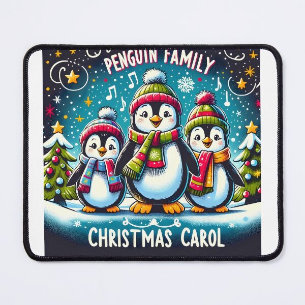 Item preview, Starlit Penguin Carolers designed and sold by KNAA.