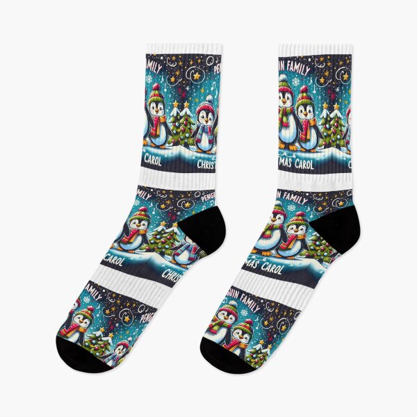 Item preview, Starlit Penguin Carolers designed and sold by KNAA.
