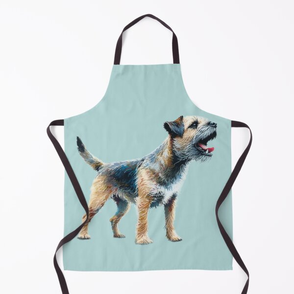 Item preview, Beautiful Ink and Watercolour Border Terrier designed and sold by barksandsqueaks.