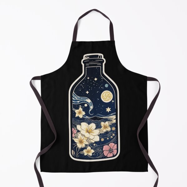 Item preview, Starry Night Message in a Bottle with Hawaiian Flowers designed and sold by NautiChic.