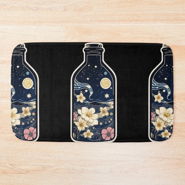 Item preview, Starry Night Message in a Bottle with Hawaiian Flowers designed and sold by NautiChic.