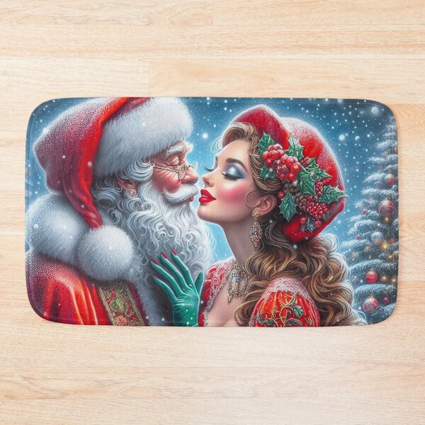 Item preview, ROMANTIC SANTA KISSING ADMIRER  designed and sold by SCOTTYBOYART.