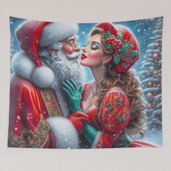 Item preview, ROMANTIC SANTA KISSING ADMIRER  designed and sold by SCOTTYBOYART.