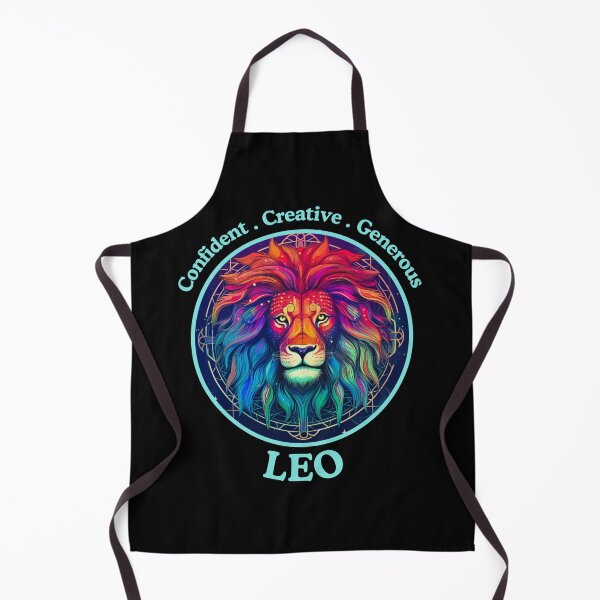 Item preview, Vibrant Leo zodiac in a circle- Horescope/SunSign Theme on black back ground designed and sold by CosmicNook1.