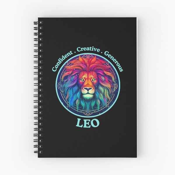 Item preview, Vibrant Leo zodiac in a circle- Horescope/SunSign Theme  on  black back ground designed and sold by CosmicNook1.