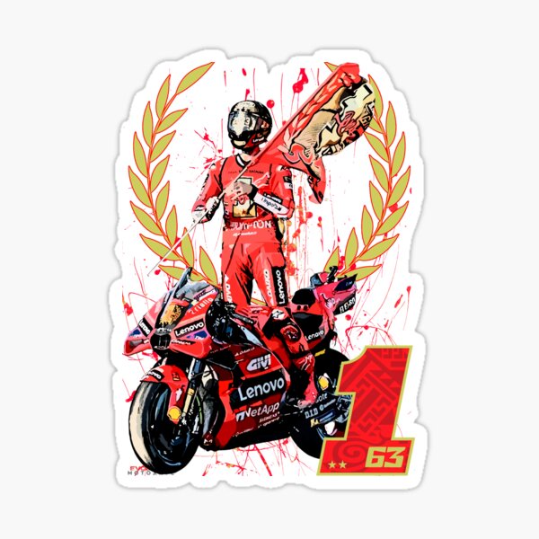 Francesco Bagnaia 63 Stickers for Sale