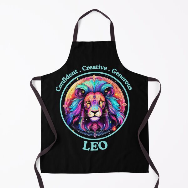 Item preview, Vibrant Daily Horoscopes Leo zodiac in a circle- Horescope/SunSign Theme on black back ground designed and sold by CosmicNook1.