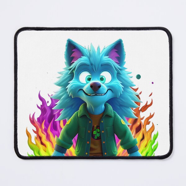 Item preview, Enchanting Psychedelic Wolf Neon Splash Art with Iridescent Glow, Motion Effects, and Cel-Shading – Ultra HD Wallpaper by MSchiffer Art" designed and sold by Manoj Kumar  Mandali.