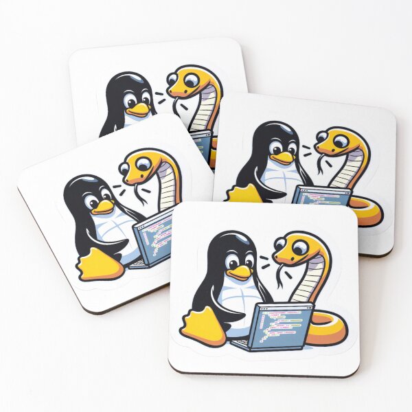 Item preview, Code Companions: Penguin & Python designed and sold by pixeldigger.