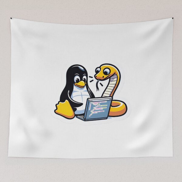 Item preview, Code Companions: Penguin & Python designed and sold by pixeldigger.