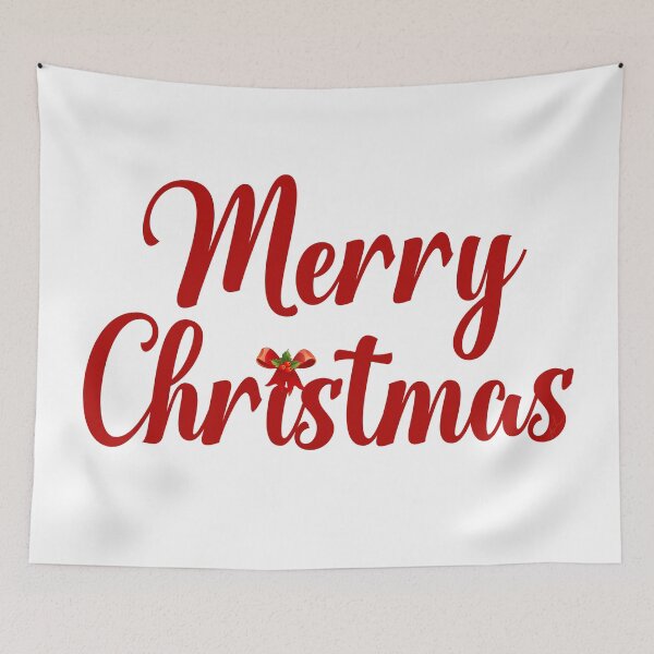 Item preview, Merry Christmas in Red with a Bow and Holly designed and sold by Amanda Lucas.