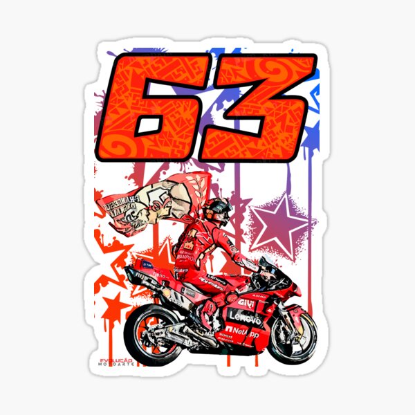 Moto GP Francesco Bagnaia Kit Motorbike Stickers - Star Sam