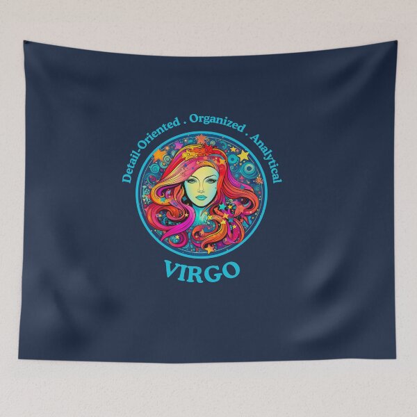 Item preview, Virgo   Daily Horoscopes Zodiac- Horescope/SunSign Theme  on  navy blue back ground designed and sold by CosmicNook1.