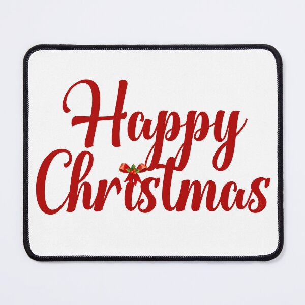 Item preview, Happy Christmas in Red with a Bow and Holly designed and sold by Amanda Lucas.
