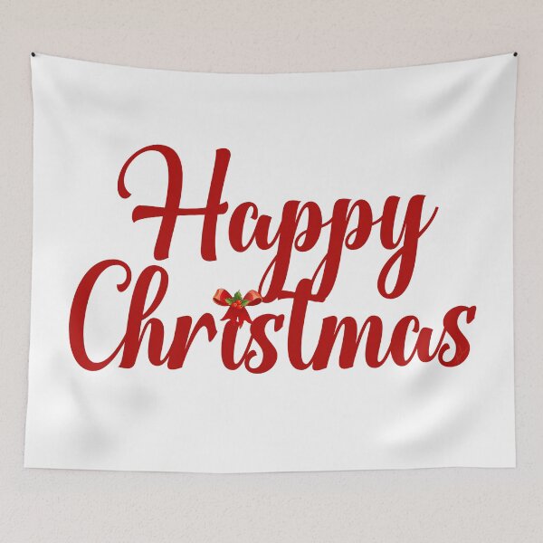 Item preview, Happy Christmas in Red with a Bow and Holly designed and sold by Amanda Lucas.
