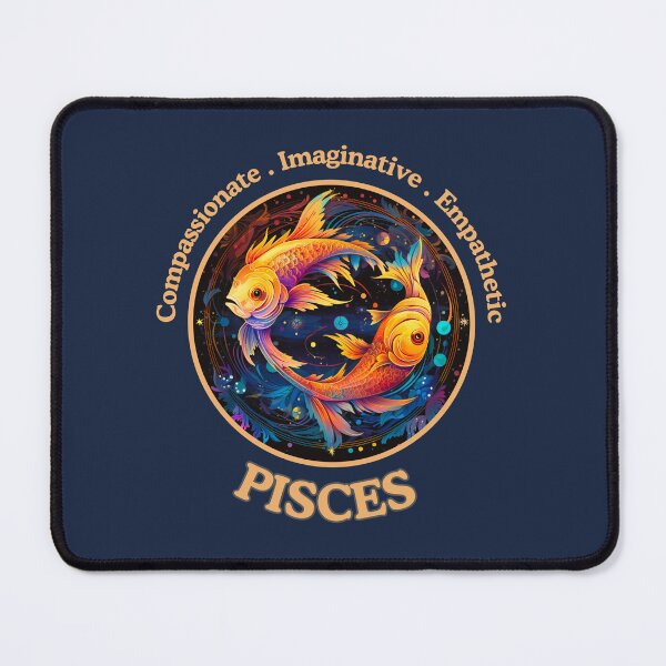 Item preview, Vibrant  Daily Horoscopes Pisces Zodiac- Horescope/SunSign Theme  on blue back ground designed and sold by CosmicNook1.