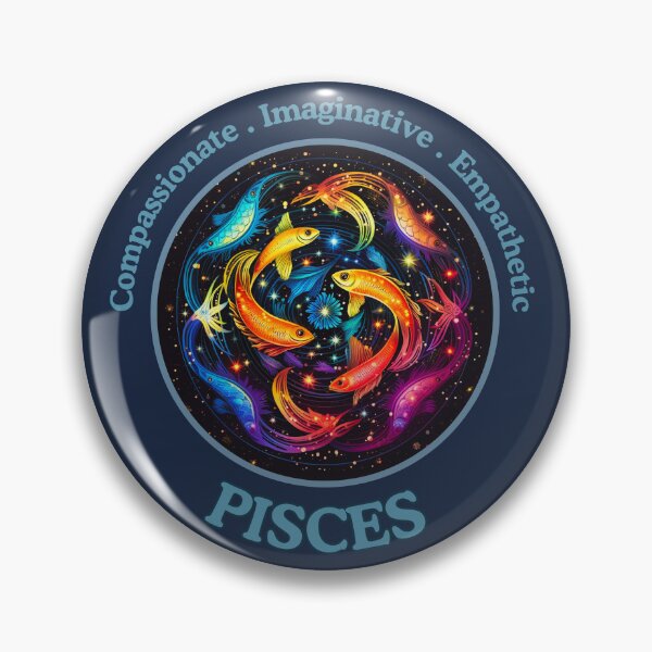 Item preview, Vibrant Daily Horoscopes  Pisces Zodiac- Horescope/SunSign Theme  on blue back ground designed and sold by CosmicNook1.