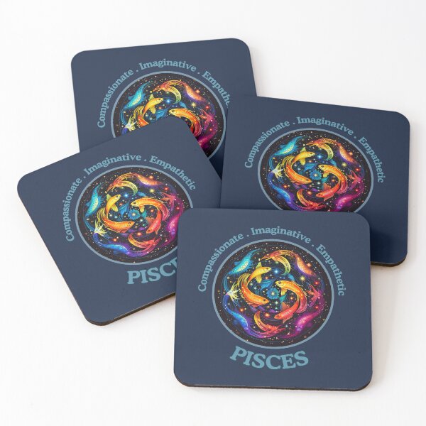 Item preview, Vibrant Daily Horoscopes  Pisces Zodiac- Horescope/SunSign Theme  on blue back ground designed and sold by CosmicNook1.
