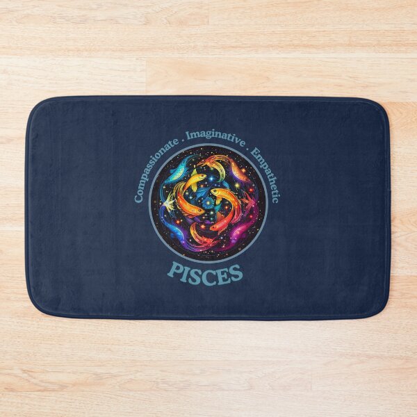 Item preview, Vibrant Daily Horoscopes  Pisces Zodiac- Horescope/SunSign Theme  on blue back ground designed and sold by CosmicNook1.