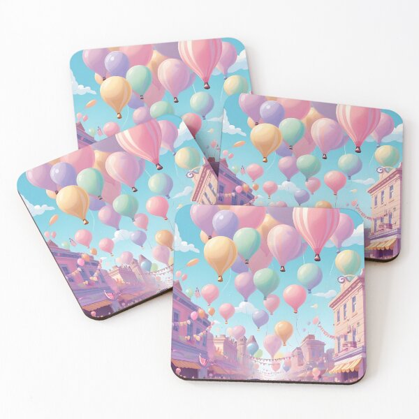 Item preview, Pastel Balloon Parade: - Pastel-colored balloons floating in a celebratory parade. designed and sold by CristyAV.