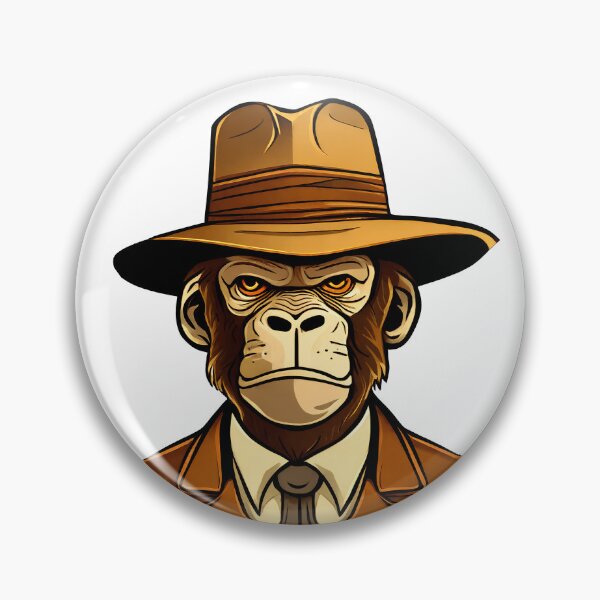 Item preview, Adventurer monkey in hat explores the world designed and sold by BubblyDelight.