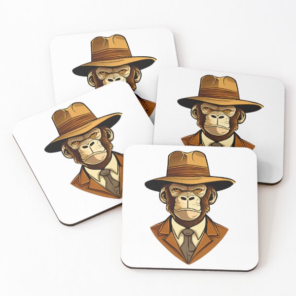 Item preview, Adventurer monkey in hat explores the world designed and sold by BubblyDelight.