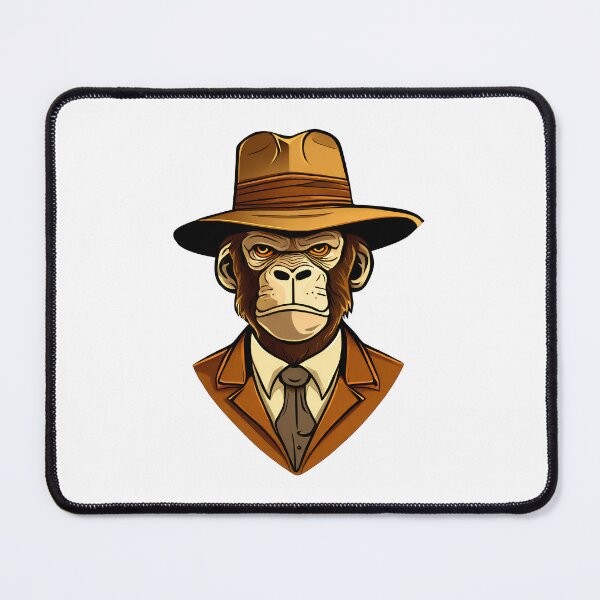 Item preview, Adventurer monkey in hat explores the world designed and sold by BubblyDelight.