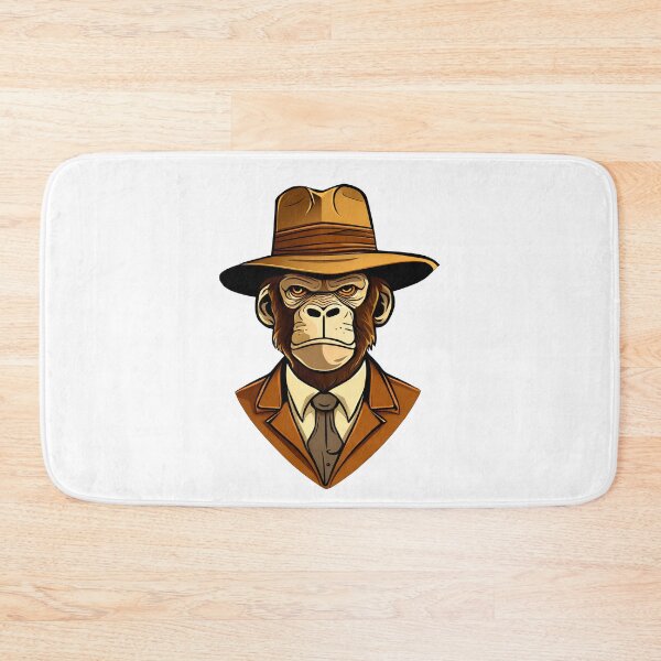 Item preview, Adventurer monkey in hat explores the world designed and sold by BubblyDelight.