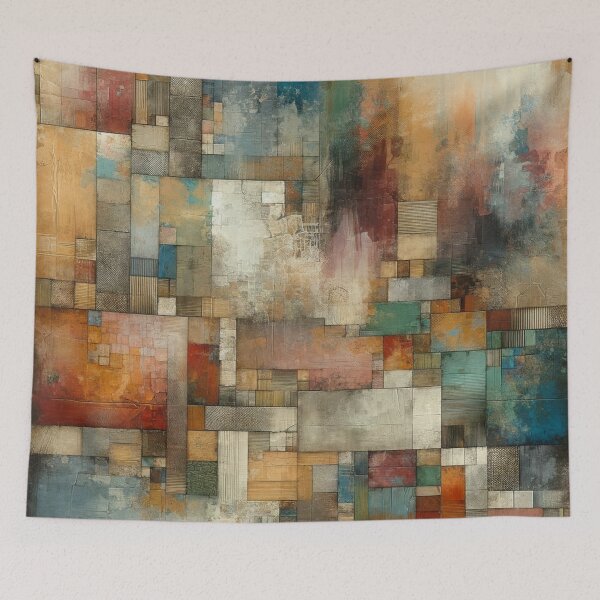 Item preview, Intertwined Textures: High Resolution Abstract Collage designed and sold by masquetea.