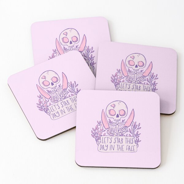 Item preview, Cute skeleton - stab this day in the face designed and sold by Jess.a.creates.