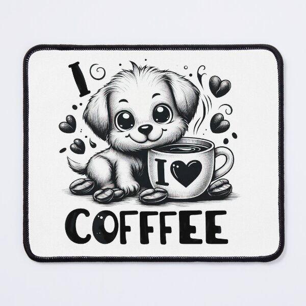 Item preview, This cute dog loves coffee. designed and sold by fotoryum.