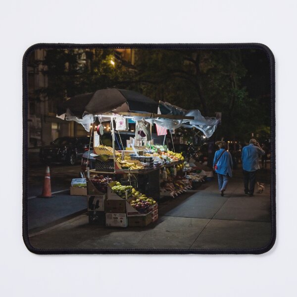 Item preview, A fruit stand in New York at night - photo designed and sold by CineWanderlust.